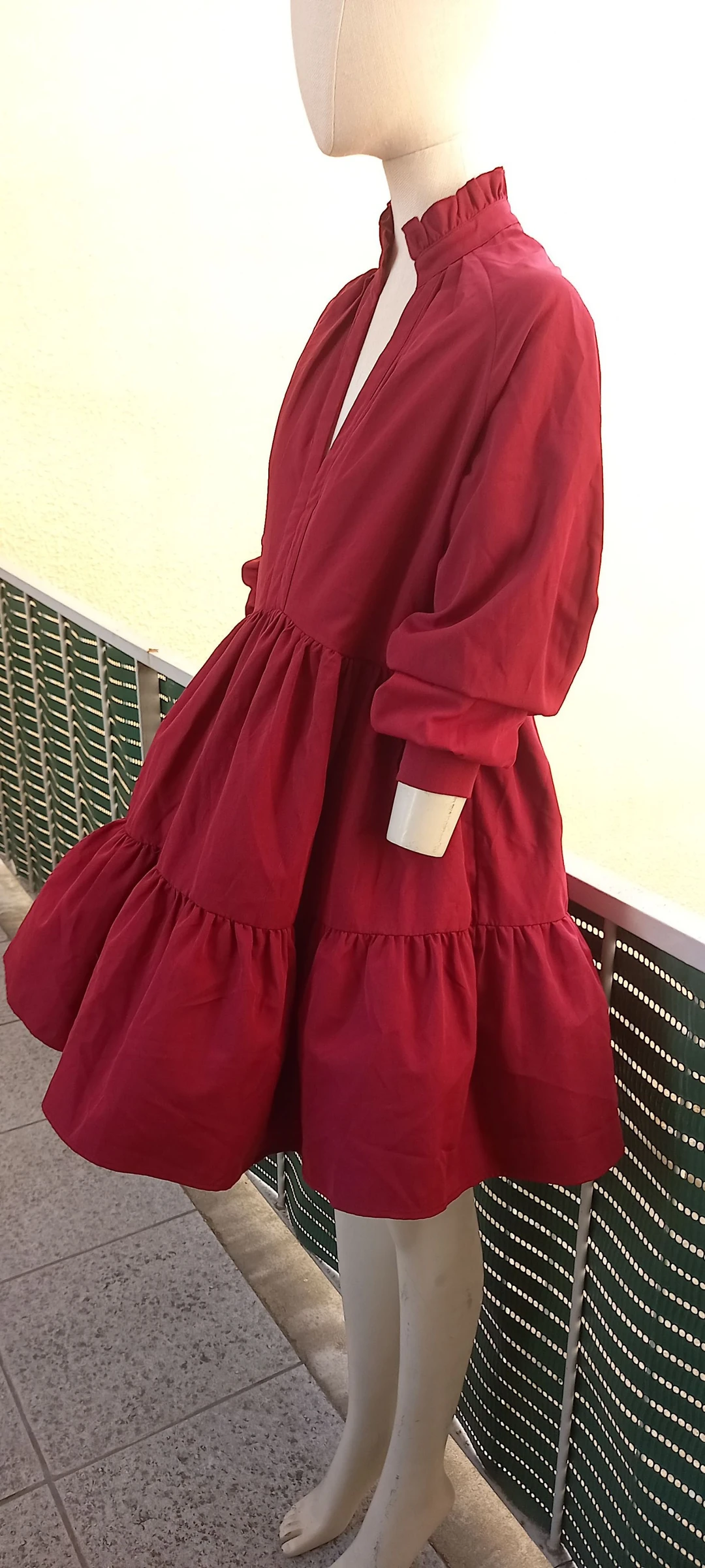 Chique bordeaux jurk S – photo 12